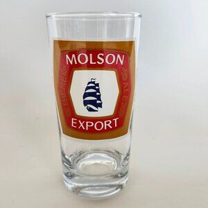 RETRO MOLSON EXPORT BEER GLASS RETRO BAR LABEL LOGO